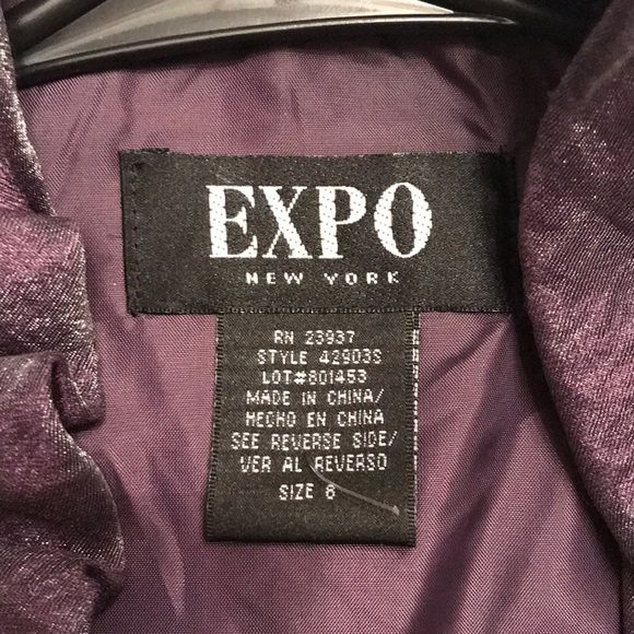 Purple Rayon Formal Jacket - Picture 3 of 5